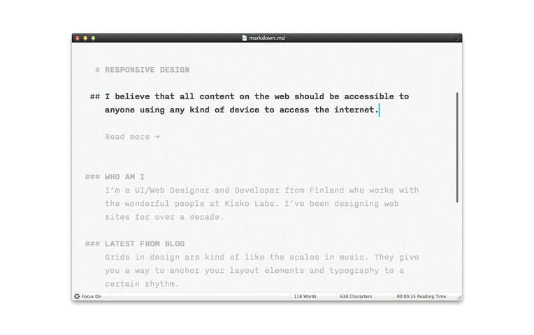 iA Writer application